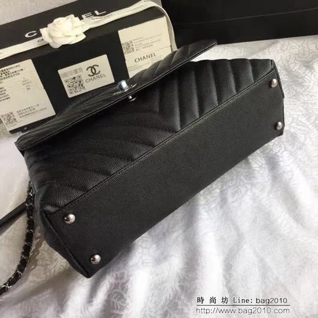 香奈兒CHANEL 92992 2018最新V字型 單手挽手提單肩包 DSC1984